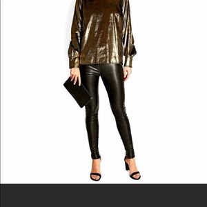 Frame Gold Metallic Top